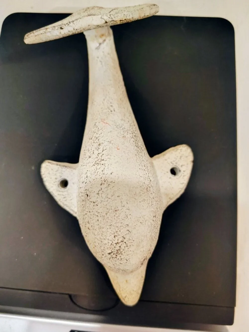 NWOT Cast Iron White Dolphin Towel Clothes Hook